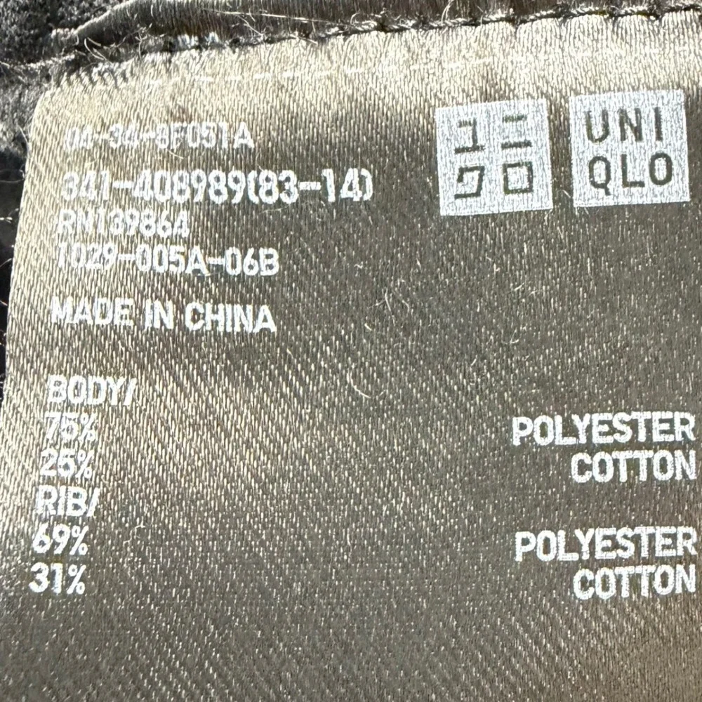Uniqlo Joggers Mens Medium 30X30 Black Dry Stretch Sweatpants Zip Pockets